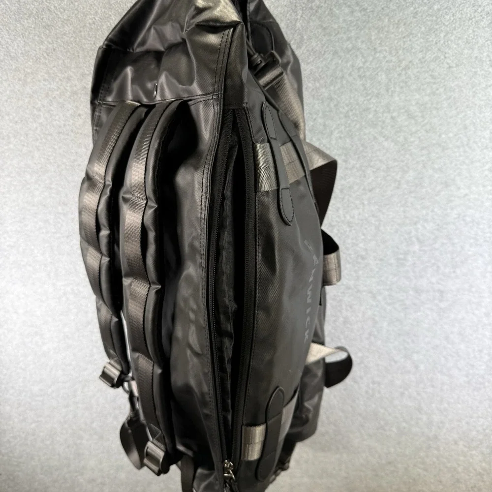 Renwick Travel Roll Top Duffle with‎ Backpack Straps & Laptop Sleeve 40L Black